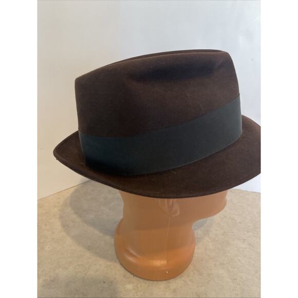 Vtg PORTIS Fedora Hat Sz 7 1/4 Swans Down Finish Swans Water Repellant Finish - Picture 7 of 13